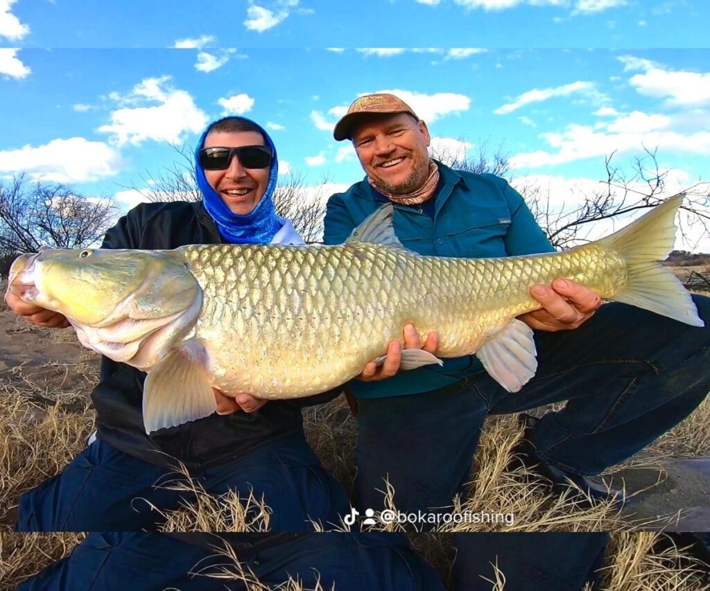 Trophy largemouth yellowfish fishing on the Orange River